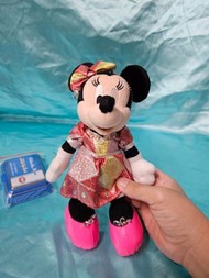 （c71）迪士尼 米老鼠 米妮 粉色高跟鞋 皮革 做工細緻  絨毛 娃娃 玩偶 布偶