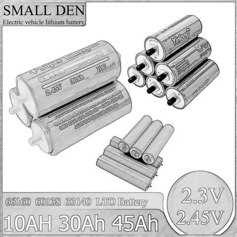 2.3V 2.45V Lithium Titanate LTO Battery 10Ah 30Ah 45Ah Rechargeable Cell Long Cycle Life High Safety