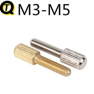 Brass Round Rubbing Hand Screw (Ready Stock M3M4M5) Brass Knurled Round Head Hand Screw Small Head S