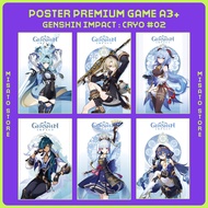 Premium Full HD Poster Game A3+ : Genshin Impact - Croyo [Episode 02] - Eula, Freminet, Ganyu, Kaeya