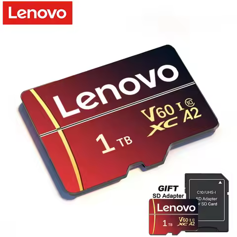 Lenovo Micro SD Card 64GB/128GB/256GB/512GB Micro SD Memory Card UHS-I V60 A2 Class 10 Fast Transfer