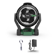 Tanzu 12-Inch Cordless Fan Portable Rechargeable MT-21V Battery Socket With LED Camping Lithium Bat