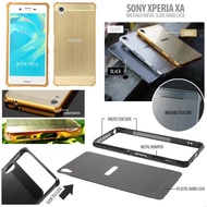 Sony Xperia XA / XA Dual - Brushed Metal Slide Hard Case
