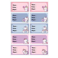 Random unicorn stickers, elementary, middle, and middle school children's books, matte material, can