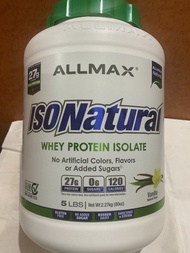 ALLMAX IsoNatural Pure Whey Protein Isolate 增肌奶粉/分離乳清蛋白粉 Vanilla 5lbs 雲呢拿味 5磅
