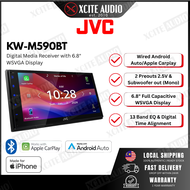 JVC KW M590BT - 6.8" Digital Media Receiver with Apple Carplay & Android Auto