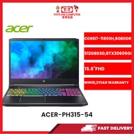 ACER-PH315-54-78G9,COREI7-11800H,8GBDDR4,512GBSSD,RTX30606GB,15.6"FHDIPS144HZ.WIN10,2YRS