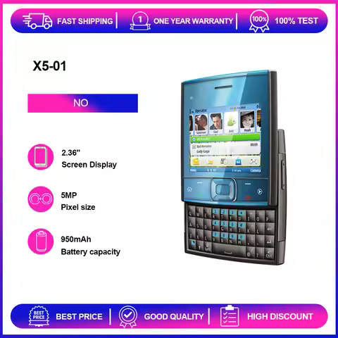 Refurbished Unlocked X5-01 5MP 950mAh 2.36 inches 3G Network Phone English Keyboard Good Condition O