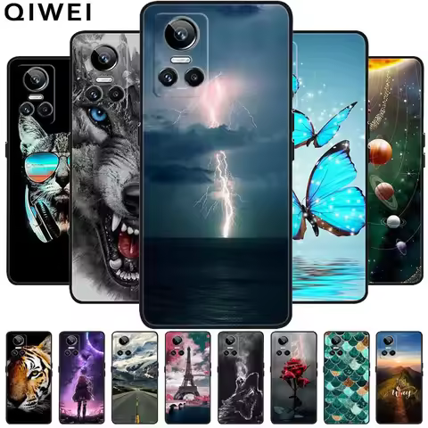 For Realme GT Neo3 5G Case Silicone Soft Wolf Lion Funda Coque for Realme GT Neo 3 Protective Bag GT