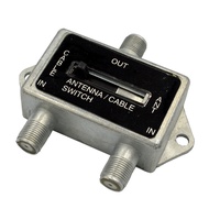 Coaxial A/B Antenna Cable Switch Splitter 2 75 Ω Ohms F Female Jack to 75 Ω Ohms F Female Jack