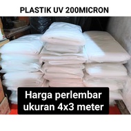 plastik uv 4x3 tebal 200 micron plastik uv atap green house
