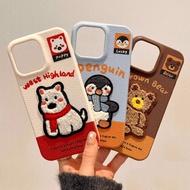 Embroidered Doll Phone Case Apple iPhone 17e Air 16e 15 14 Plus 13 12 Pro Max Protective Shock-Resis