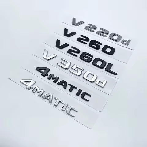 3D Letters V260L V220d V250d V300d NIGHT EDITION Emblem for Mercedes Benz V W447 Car Fender Badge Tr
