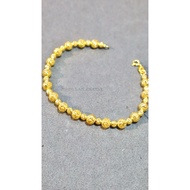 KC Italian silver 5mm diamond-cut bracelet, Italian jwellery gold millet bracelet