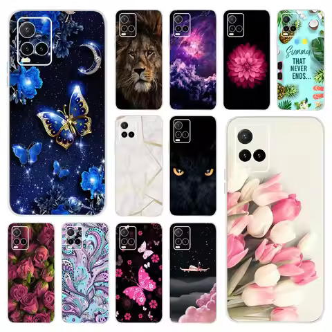 For Coque Vivo Y21 2021 Case For Vivo Y21s Y33s Butterfly Printing Covers Phone Cases For VivoY21 Y