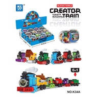 Mainan Full Set 6 Models Creator Train 6 in 1 Building Blocks