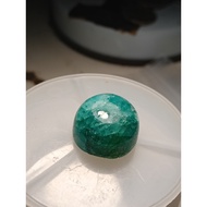 BATU ZAMRUD 16.75 carat Natural ROUND Cut EMERALD Colombia Gemstone 15 X 9 MM+ IKAT CINCIN