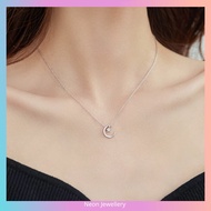 S925 Silver Necklace Moon Necklace Women Necklace Rantai Leher Perempuan Rantai 925 Silver Women Sil