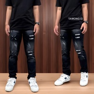 Jeans Sobek Cardinal Full Length - Gaya Classic Washed - Ukuran 27-34 dengan Free Dalam - Trendy Pri
