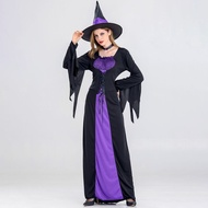 ชุดแม่มดสีม่วง ผู้หญิง ชุดแม่มด ฮาโลวีน Purple Witch Costume Women Witch Costume Halloween