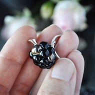 Blackberry pendant Fruit necklace Miniature food Kawaii charms Birthday gift
