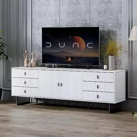 TV Stand for 50+ Inch TV, Modern Living Room Entertainment Center with Storage Cabinets,TV Table, Me