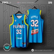 370 GILAS PILIPINAS BLUE HG BASKETBALL CONCEPT JERSEY FULL SUBLIMATION (CUSTOM JERSEY)