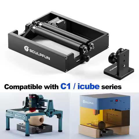 SCULPFUN RA Mini Rotary Roller For iCube Ultra / iCube Series / C1 Laser Engraver Anti slip rubber s