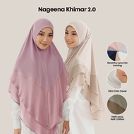 Radiusite - Nageena 2.0 Khimar Umrah Material Chiffon 2 Layer Material Flowy