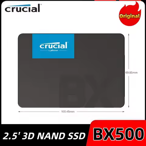 Original Crucial BX500 2TB 1TB 500GB 2.5-inch 3D NAND Solid State Drive up to 560MB/s Internal Solid