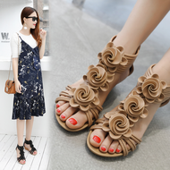 35-42 Wedge Shoes Heels Leather Flower Soft Wedges Roman Casual Party Formal Dinner Womens Shoes Off