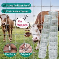 Pagar Kebun Pagar Lembu Cyclone 4/5/6 Kaki Jaring Pagar  Kambing  Rusa  Kebun Besi Galvanised Qualit