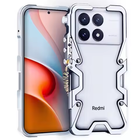 POCO F6 Pro Armor Screw Metal Frame Shockproof Cover For POCO F5 Pro Aluminium Bumper Cases Heavy Du