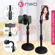 《 3 CLIP HEAD 》270 Adjustable Portable Mobile Phone Holder FB IG Live Streaming Video Call Stand Pem