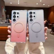 Brilliant Transparent magnetic phone Case Samsung Galaxy S25 Ultra S25 Plus S25 S24 Ultra S24 Plus S