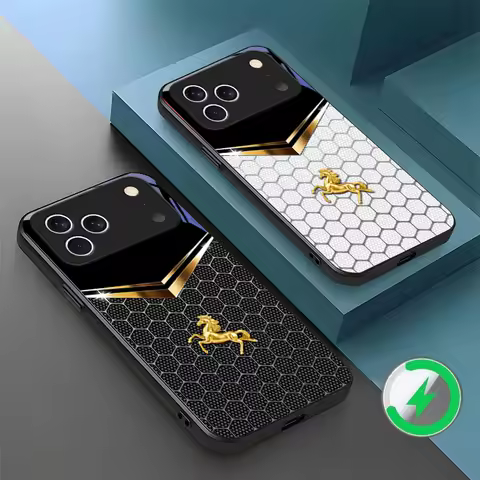 Honeycomb Golden Horse For iPhone 16E 15 Pro 14 13 Plus 12 mini 11 15Pro 14Max XR Xs 8 P lus 16 For 