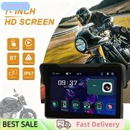 SHPYHT รถจักรยานยนต์7 ระบบนำทางอัตโนมัติระบบแอนดรอยด์  รถจักรยานยนต์ DVR บลูทูธ EQ IP67กันน้ำ AirPla