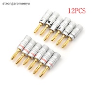 strongaromonyu 12Pcs Golden Nakamichi Speaker Banana Plug Connector Adapter Connectors EN