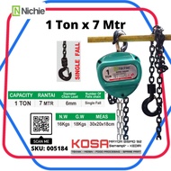 1 Ton 7M Chain block PulleyNichie 1T x 7M super Quality Chain Pulley 1T x 7M TackleNichie Riging Pul