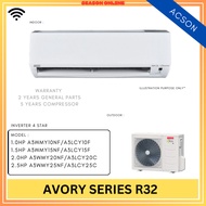 ACSON Inverter AVORY Series R32 Wall Mounted A3WMY10NF | A3WMY15NF | A3WMY20NF | A3WMY25NF 1.0HP - 2
