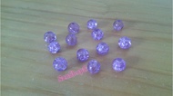 Manik/mote/crystal kaca pecah 6mm purple