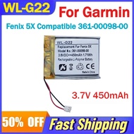 WL-G22 3.7V 450mAh Sports Watch Lithium-ion Battery for Garmin Fenix 5X Compatible 361-00098-00 Batt