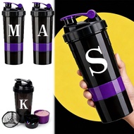 Gym Shaker Bottle 500 ML - Shaker Drinking Water Bottle BPA Free Sports Drinking Bottle
