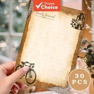 30-sheet B5 vintage magazine stationery paper, watercolor-style tearable notepad for letter writing 