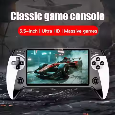 X9 Handheld Game Console Built-in 9 Classic Game Emulators 5.5Inch Screen 360° Non-slip Joystick Ret