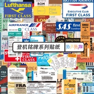 Ready Stock! Rimowa Retro Literary Airlines Travel First Class Seat Label Stickers Unique Luggage Business Stickers Waterproof Stickers