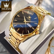 ◐ OLEVS Watch For Men Gold Original Waterproof Business Relo For Man Quartz Watches Stainless B