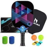 HANISNA Pickleball Paddle, Carbon Fiber Pickleball Paddles with Enhance PP Honeycomb Core, Ultra Cus