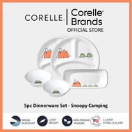 CORELLE 5pc Dinnerware Set - Snoopy Camping
