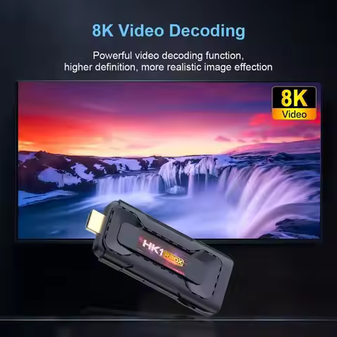 popop HK1RBOX D8 Android 13.0 TV Stick 2G+16GB RK3528 Quad-Core ARM Corter TV BOX, Support Dual 2.4G